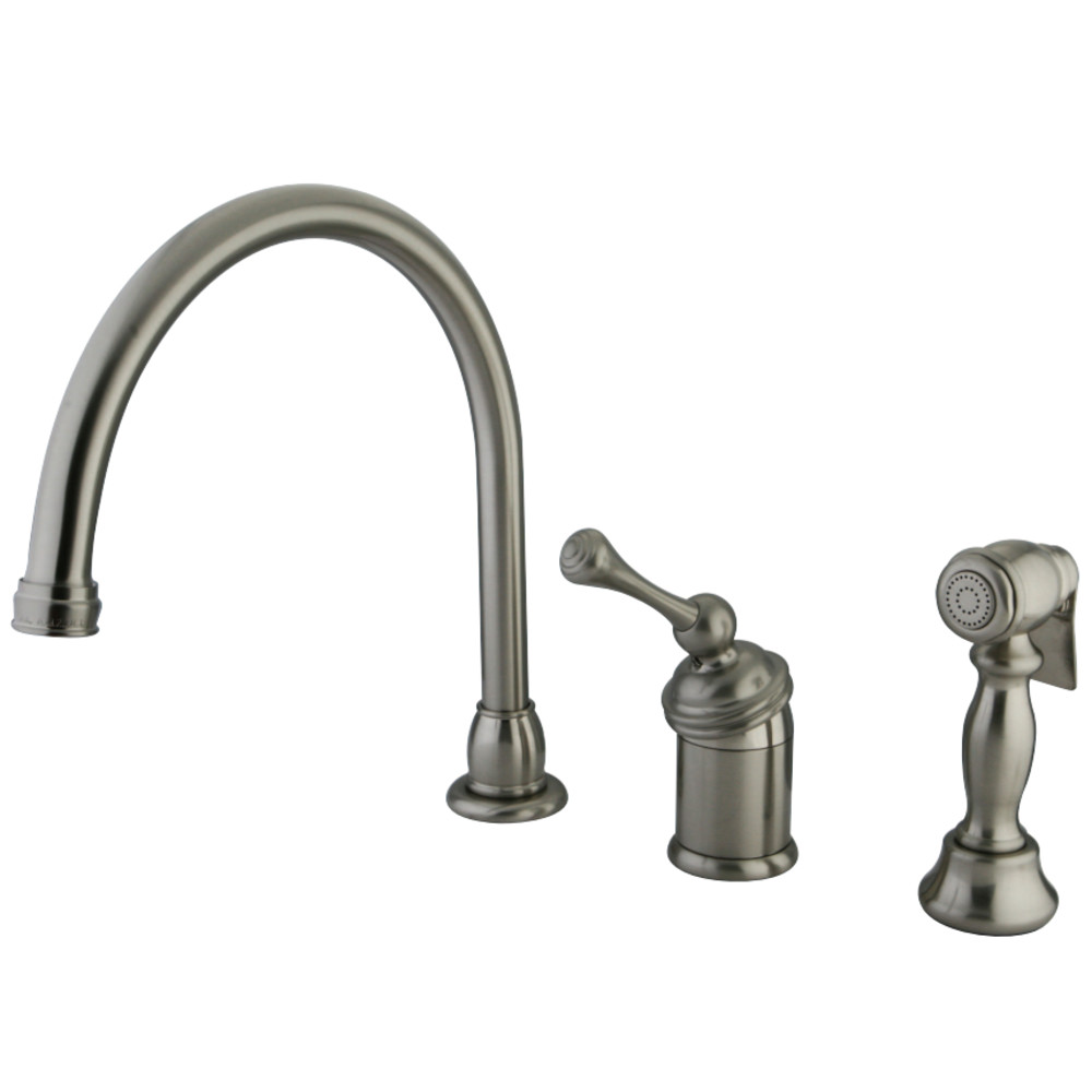 Kingston Brass KB3818BLBS Widespread Kitchen Faucet, Brushed Nickel