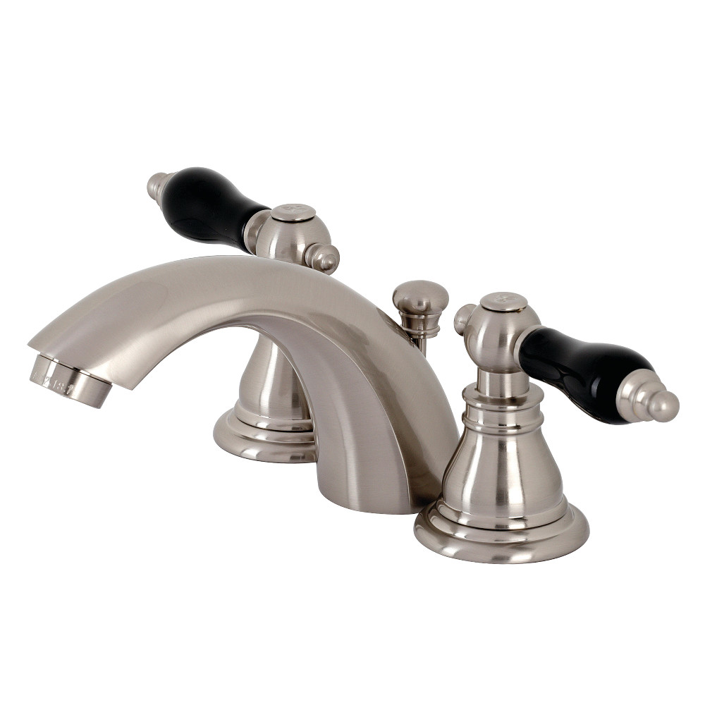 Kingston Brass KB958AKL Duchess Widespread Bathroom Faucet with Plastic Pop-Up, Brushed Nickel