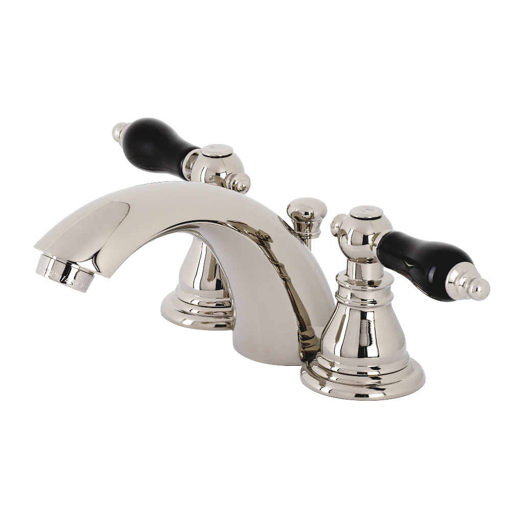 Kingston Brass KB956AKLPN Duchess Widespread Bathroom Faucet with Plastic Pop-Up, Polished Nickel