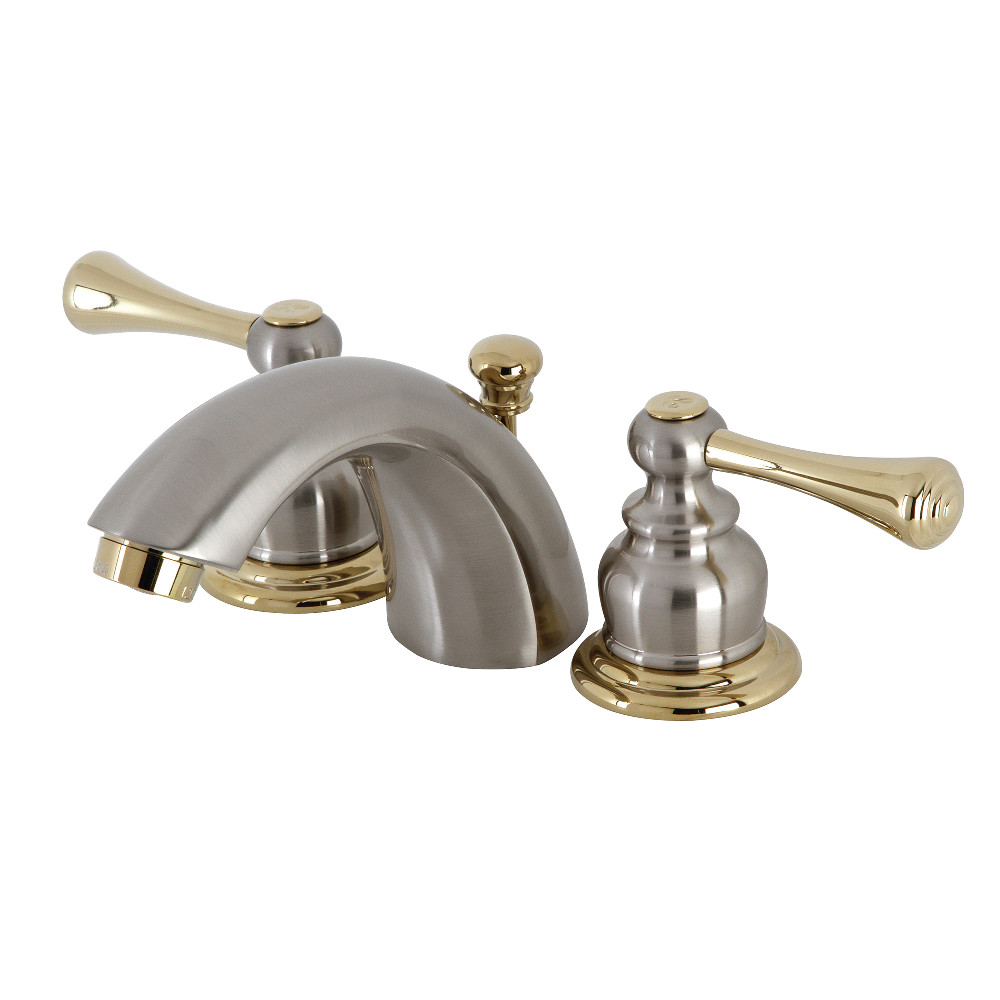 Kingston Brass KB949BL Mini-Widespread Bathroom Faucet, Brushed Nickel/Polished Brass