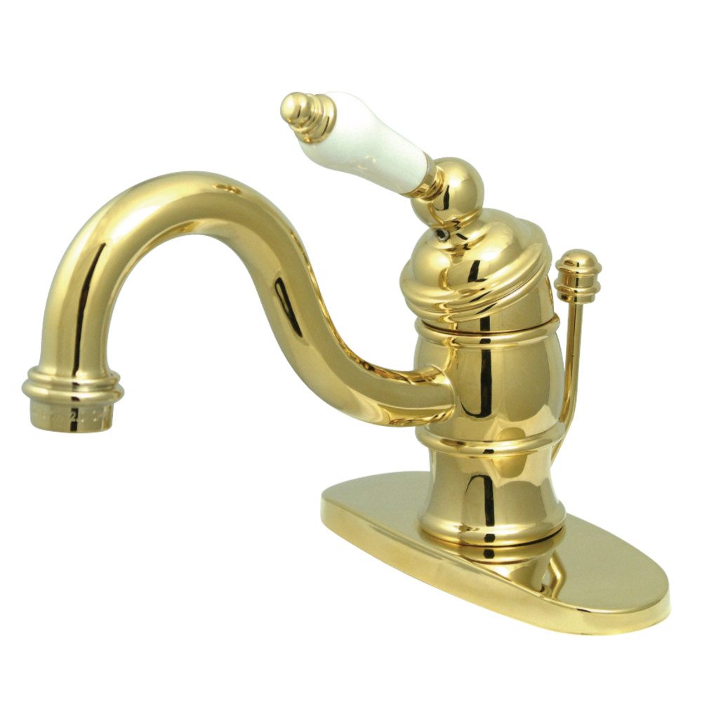 Kingston Brass KB3402PL Victorian 4" Centerset Single Handle Bathroom Faucet, Polished Brass