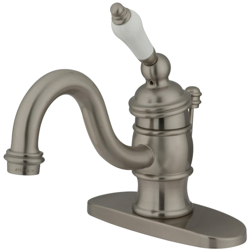Kingston Brass KB3408PL Victorian 4" Centerset Single Handle Bathroom Faucet, Brushed Nickel