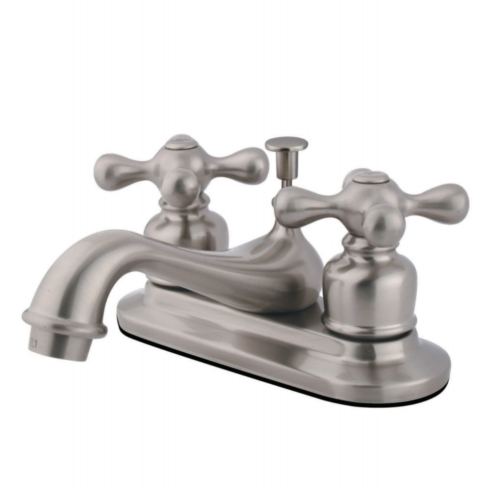 Kingston Brass KB608AX Restoration 4 in. Centerset Bathroom Faucet, Brushed Nickel
