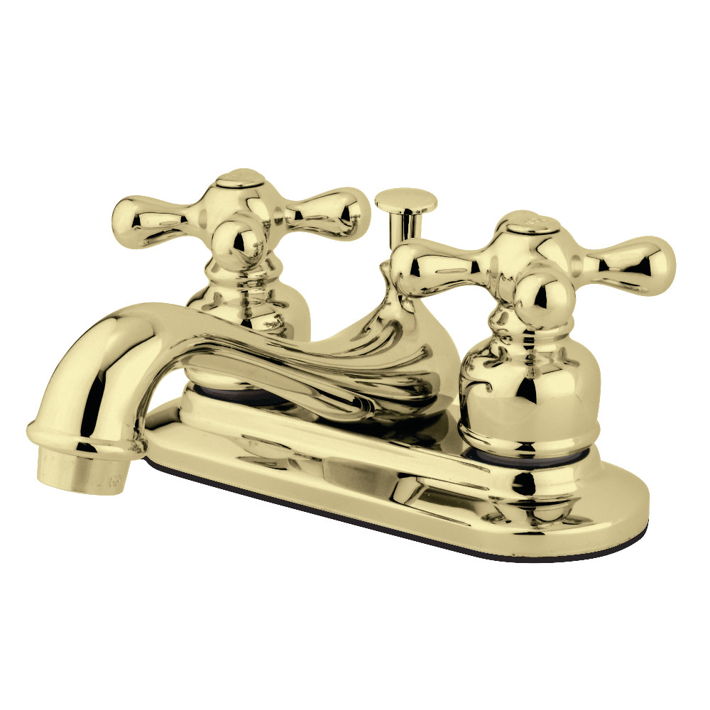 Kingston Brass KB602AX Restoration 4 in. Centerset Bathroom Faucet, Polished Brass