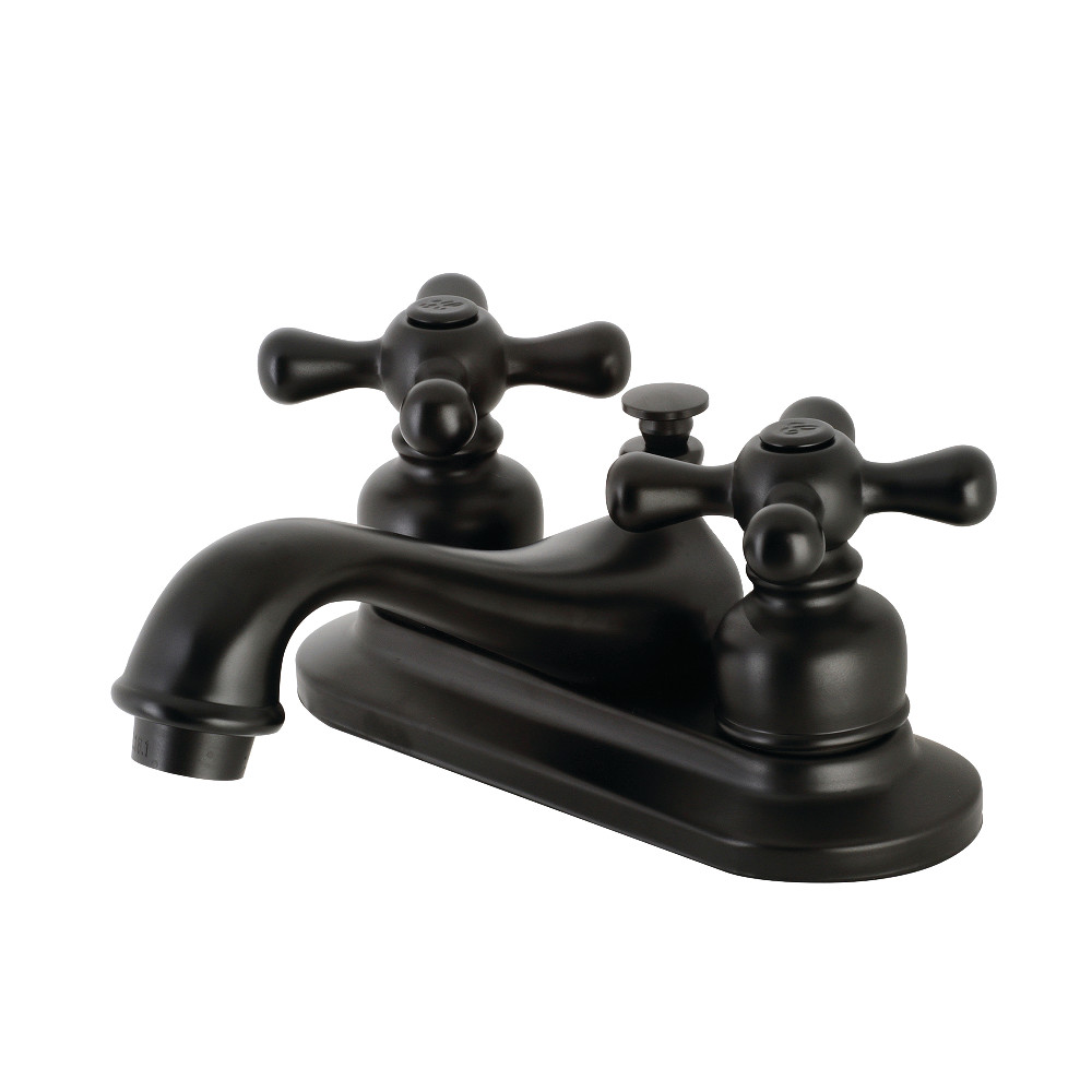 Kingston Brass KB600AX Restoration 4 in. Centerset Bathroom Faucet, Matte Black