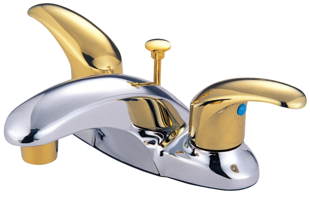 Kingston Brass KB6624LL 4 in. Centerset Bathroom Faucet, Polished Chrome
