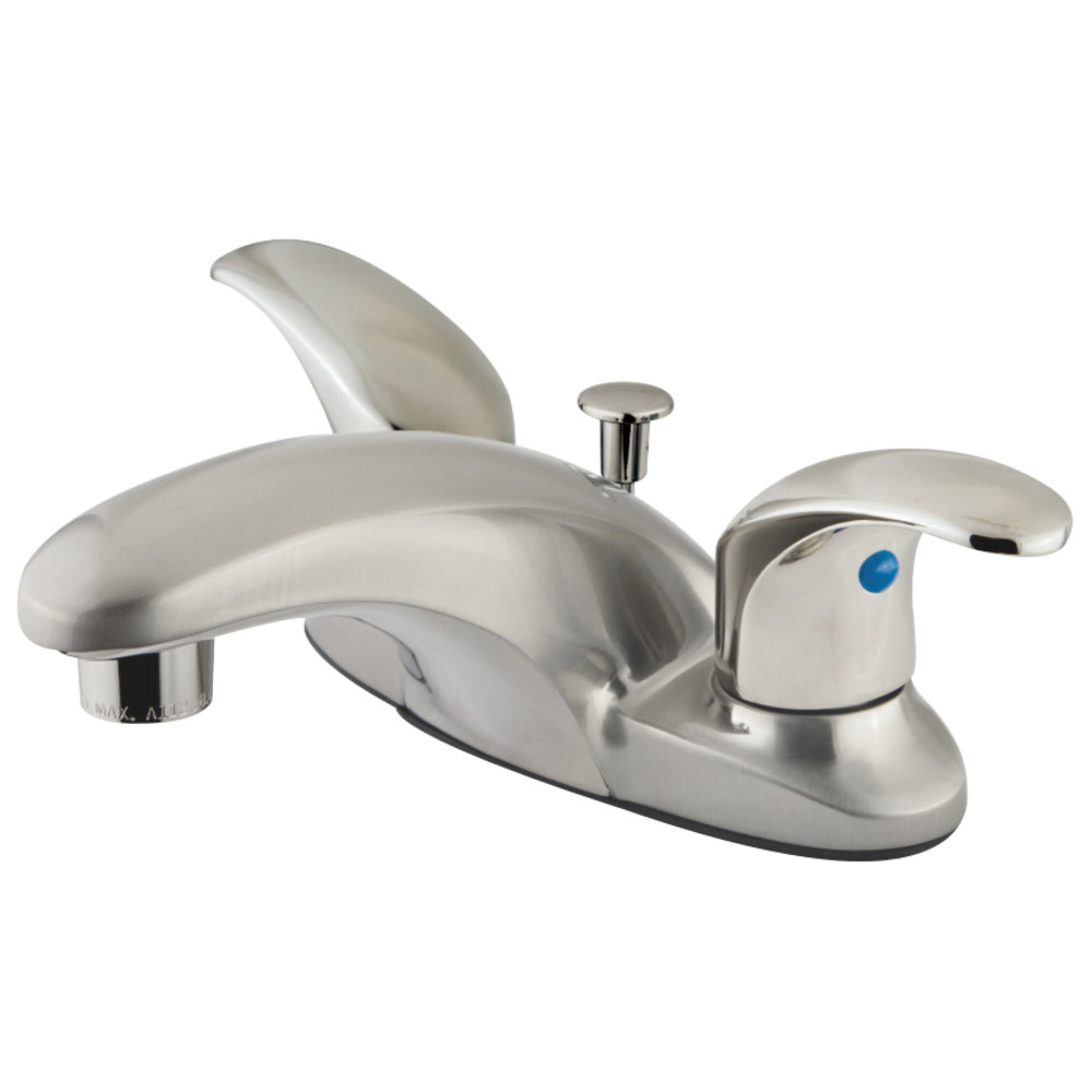 Kingston Brass KB6628LL 4 in. Centerset Bathroom Faucet, Brushed Nickel