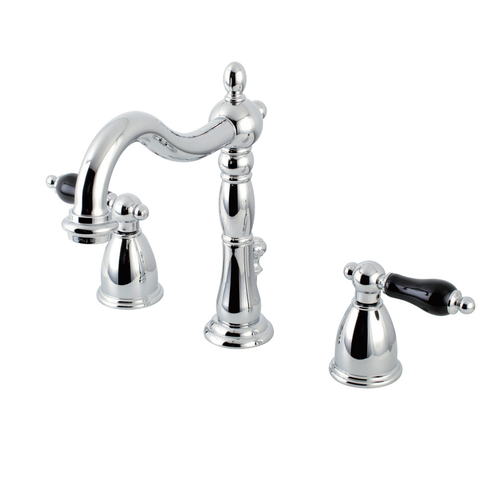 Kingston Brass KB1971PKL Duchess Widespread Bathroom Faucet with Plastic Pop-Up, Polished Chrome