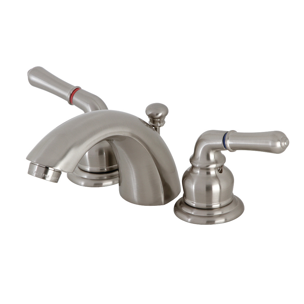 Kingston Brass KB958B Mini-Widespread Bathroom Faucet, Brushed Nickel