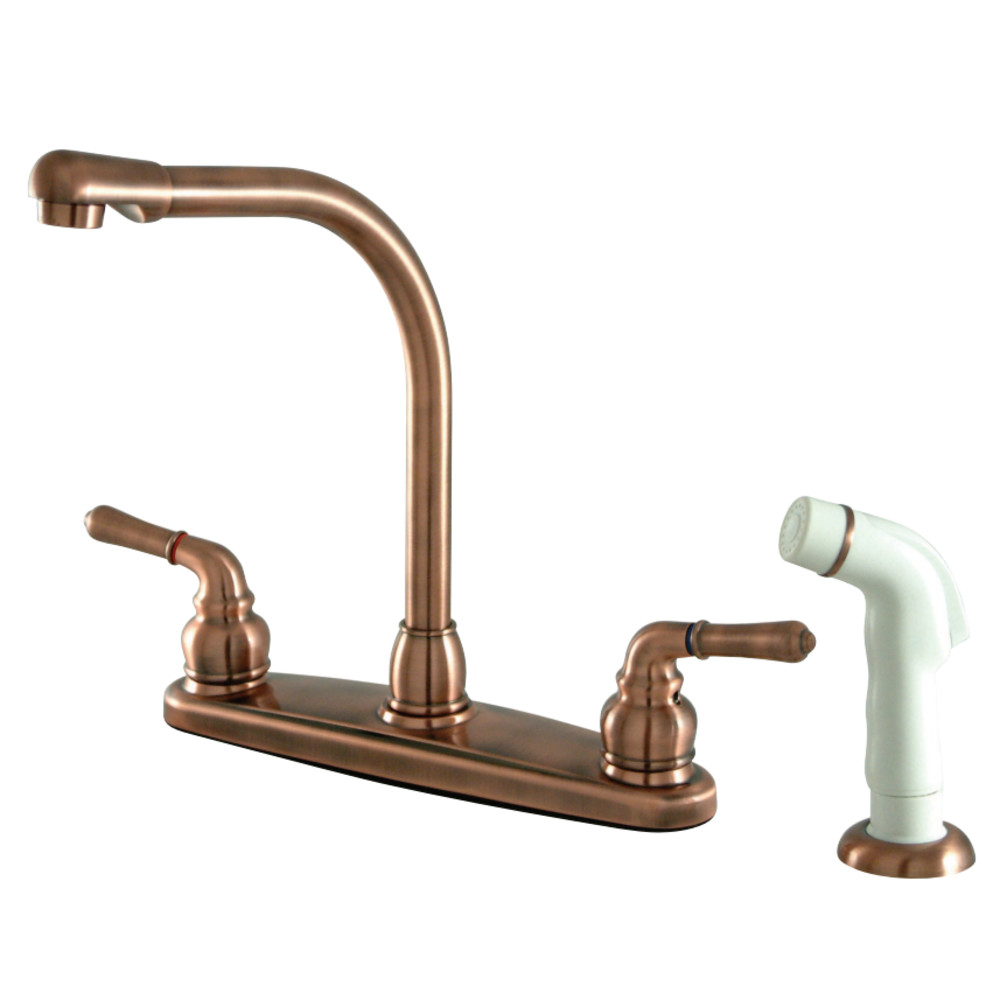 Kingston Brass KB756 Magellan 8-Inch Centerset Kitchen Faucet, Antique Copper