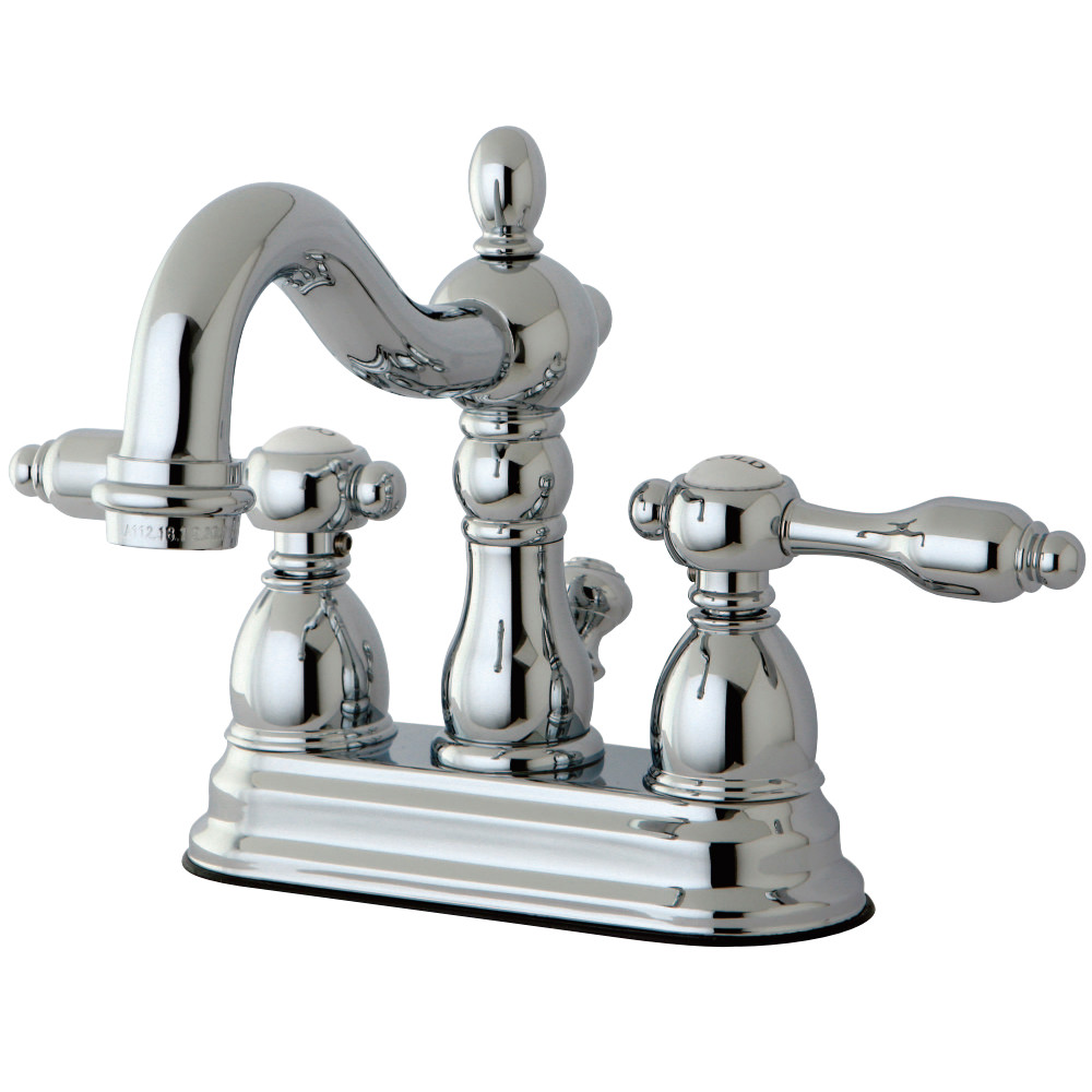 Kingston Brass KB1601TAL 4 in. Centerset Bathroom Faucet, Polished Chrome