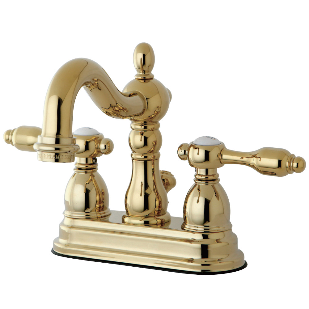 Kingston Brass KB1602TAL 4 in. Centerset Bathroom Faucet, Polished Brass