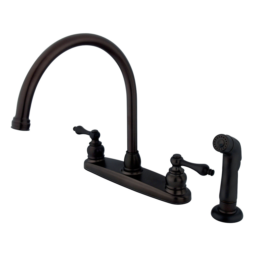 Kingston Brass KB725ALSP Vintage 8-Inch Centerset Kitchen Faucet, Oil Rubbed Bronze