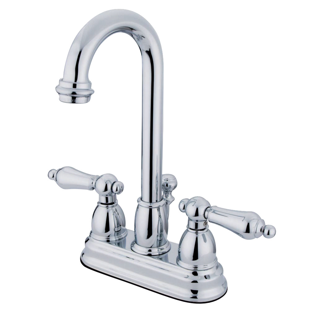 Kingston Brass KB3611AL 4 in. Centerset Bathroom Faucet, Polished Chrome