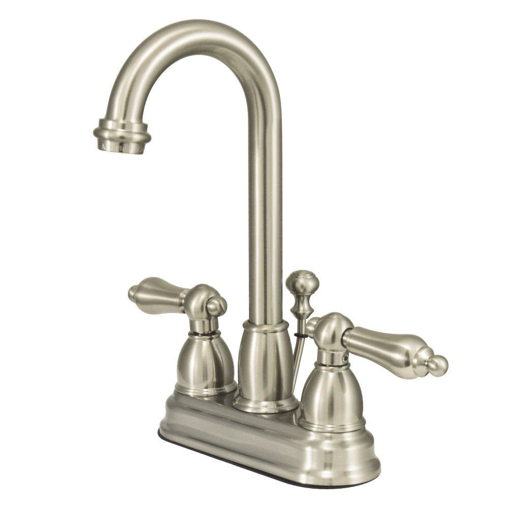 Kingston Brass KB3618AL 4 in. Centerset Bathroom Faucet, Brushed Nickel