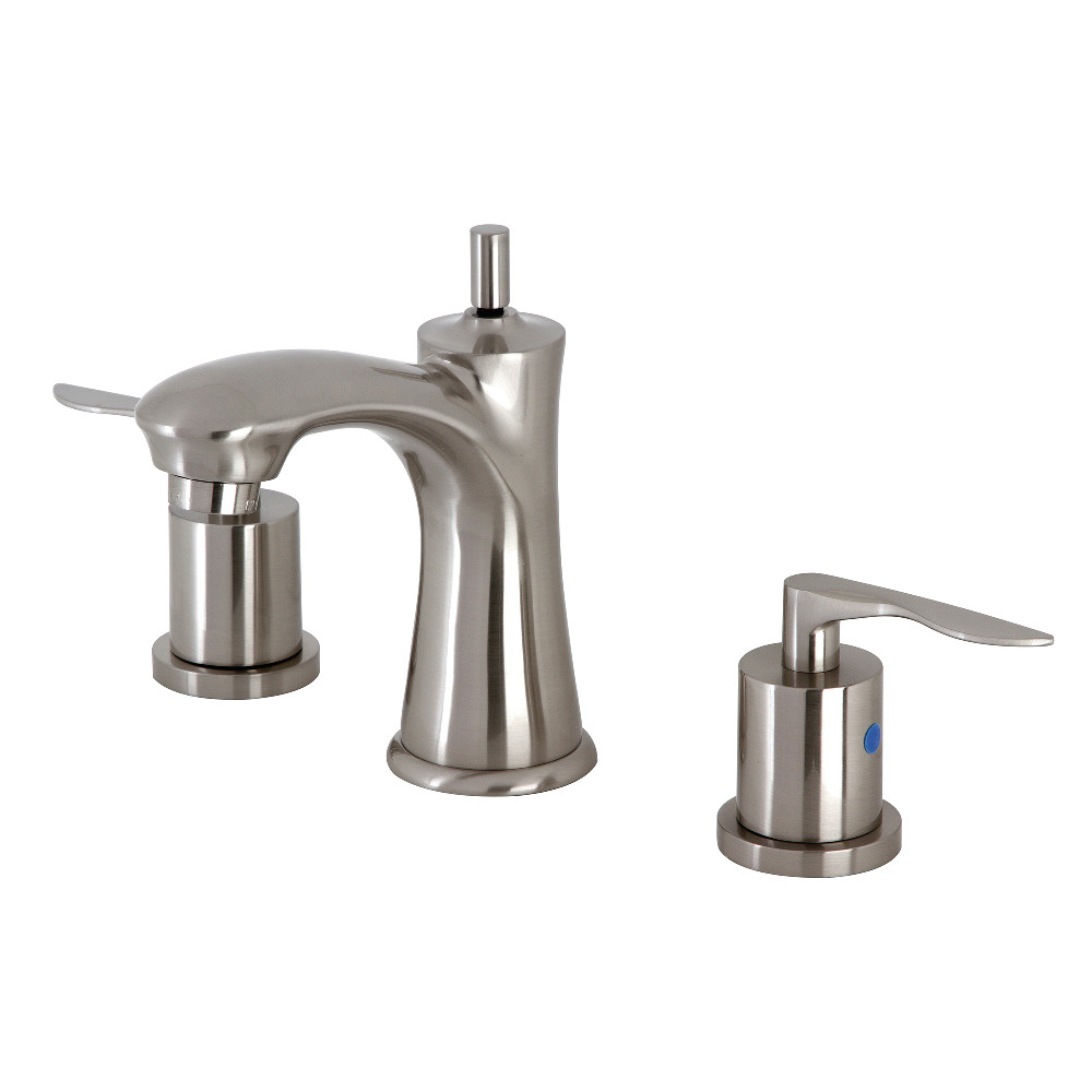 Kingston Brass KB7968SVL Widespread Bathroom Faucet with Pop-Up Drain, Brushed Nickel