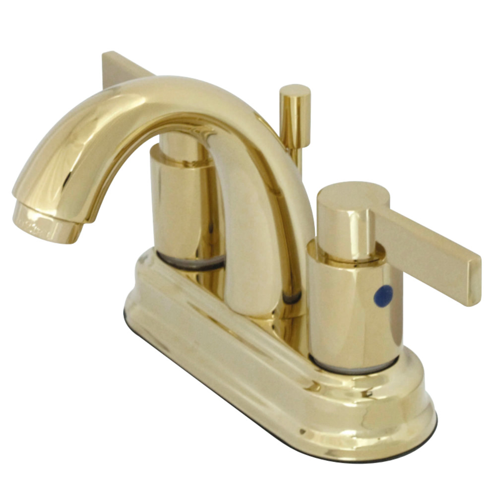 Kingston Brass KB8612NDL 4 in. Centerset Bathroom Faucet, Polished Brass