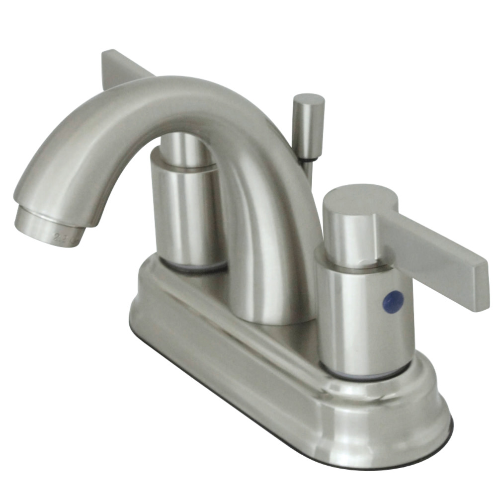 Kingston Brass KB8618NDL 4 in. Centerset Bathroom Faucet, Brushed Nickel