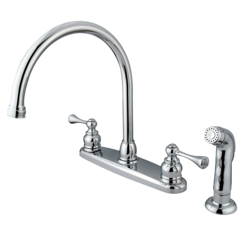 Kingston Brass KB721BLSP 8-Inch Centerset Kitchen Faucet, Polished Chrome