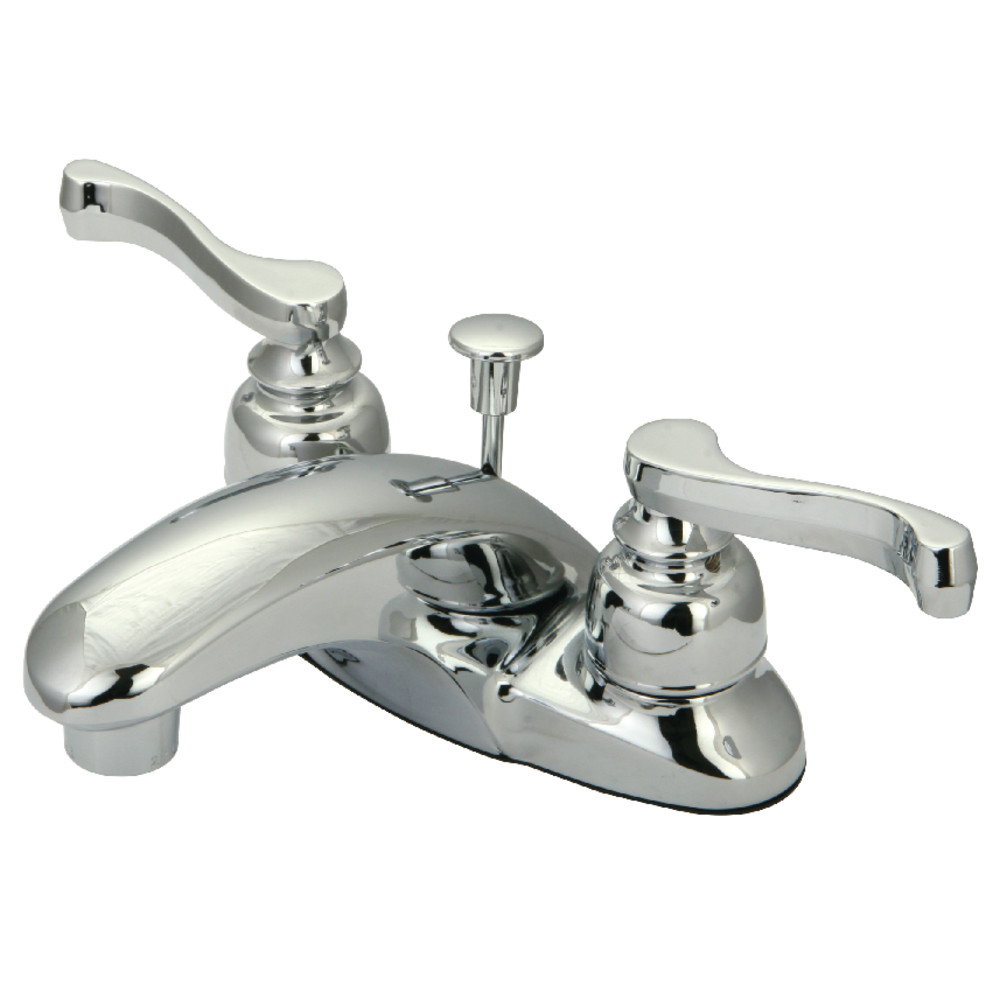 Kingston Brass KB621FL 4 in. Centerset Bathroom Faucet, Polished Chrome