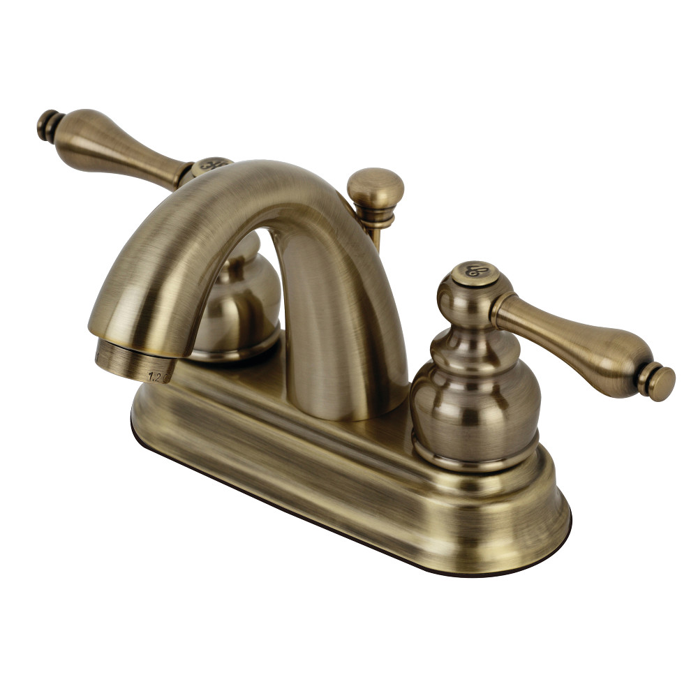 Kingston Brass KB5613AL Restoration 4 in. Centerset Bathroom Faucet, Antique Brass