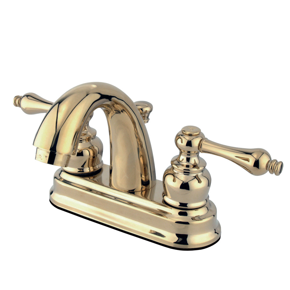 Kingston Brass KB5612AL Restoration 4 in. Centerset Bathroom Faucet, Polished Brass