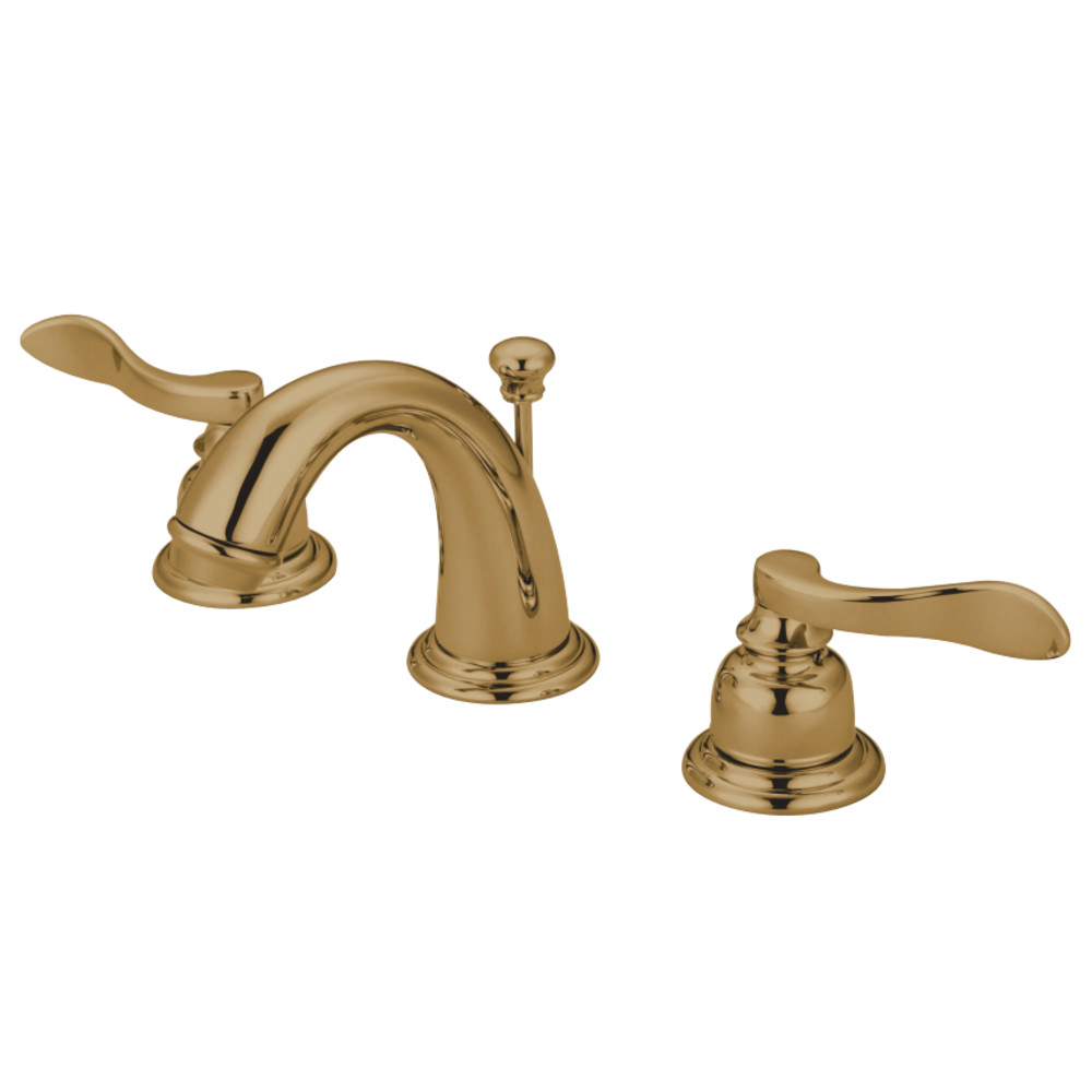 Kingston Brass KB8912NFL NuWave French Widespread Bathroom Faucet, Polished Brass