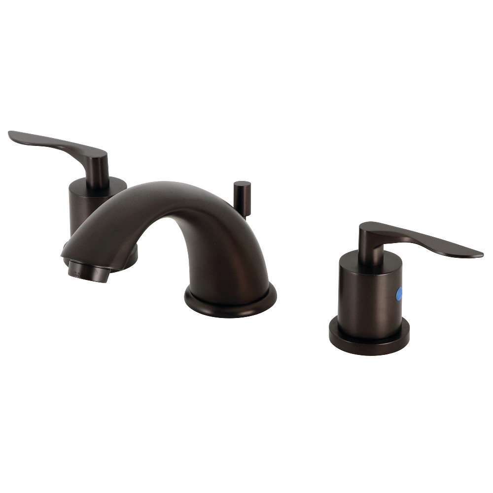 Kingston Brass KB8965SVL Two-Handle 3-Hole Deck Mount Widespread Bathroom Faucet with Pop-Up Drain in Oil Rubbed Bronze