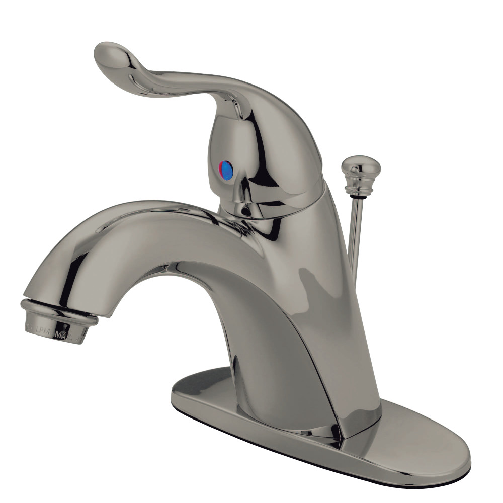 Kingston Brass KB6408YL 4 in. Single Handle Bathroom Faucet, Brushed Nickel