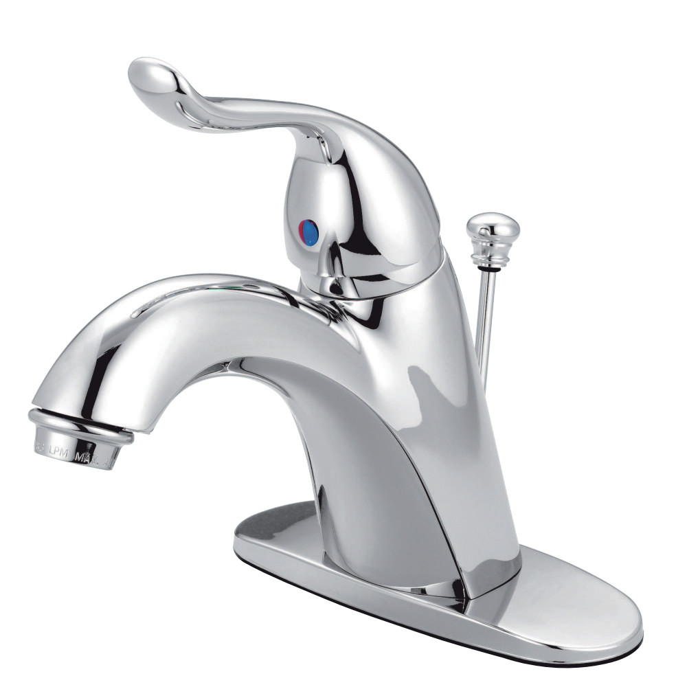 Kingston Brass KB6401YL 4 in. Single Handle Bathroom Faucet, Polished Chrome
