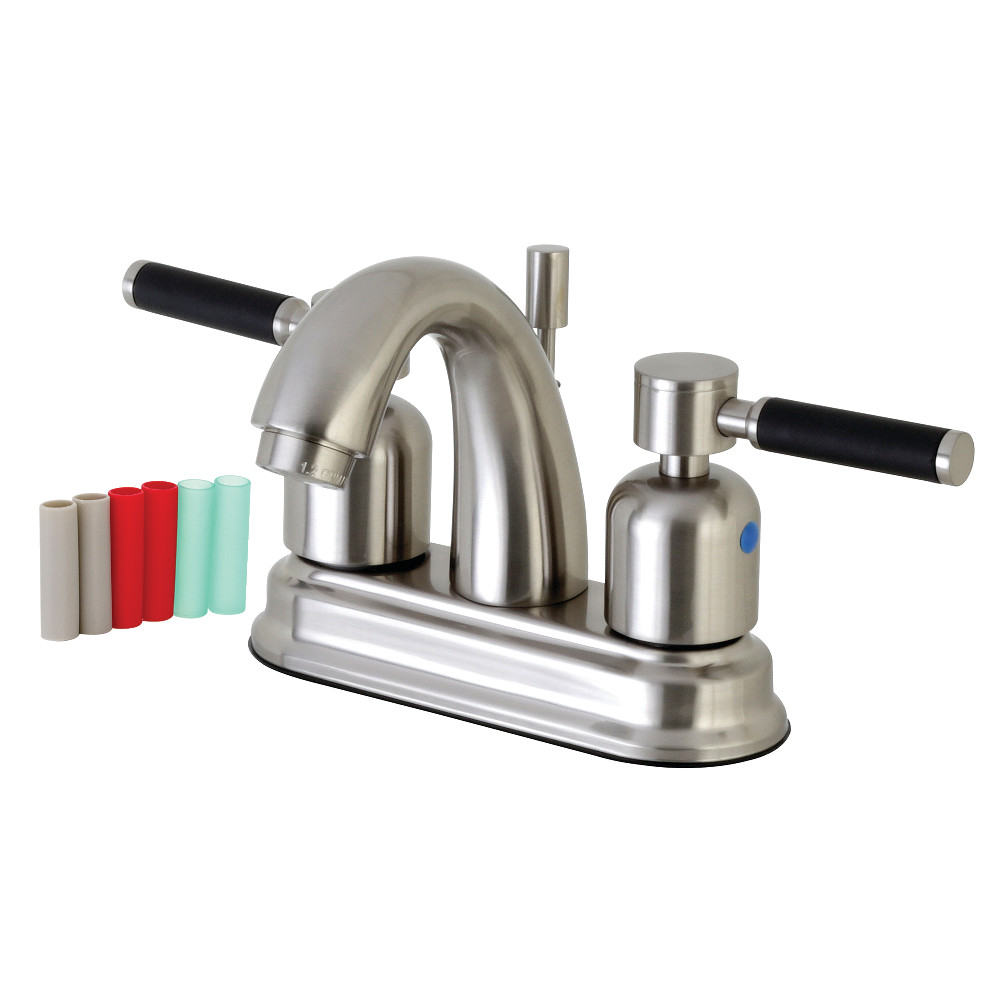 Kingston Brass FB5618DKL 4 in. Centerset Bathroom Faucet, Brushed Nickel