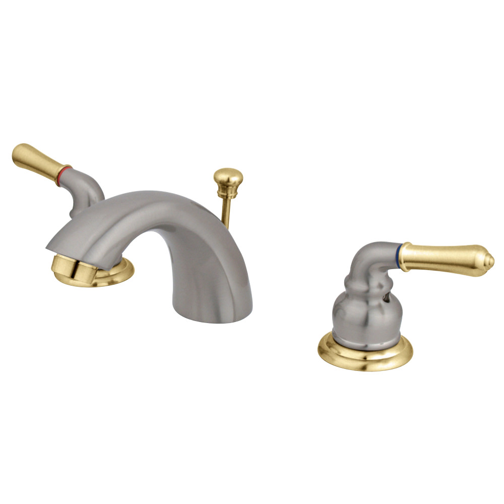 Kingston Brass KB959 Magellan Mini-Widespread Bathroom Faucet, Brushed Nickel/Polished Brass