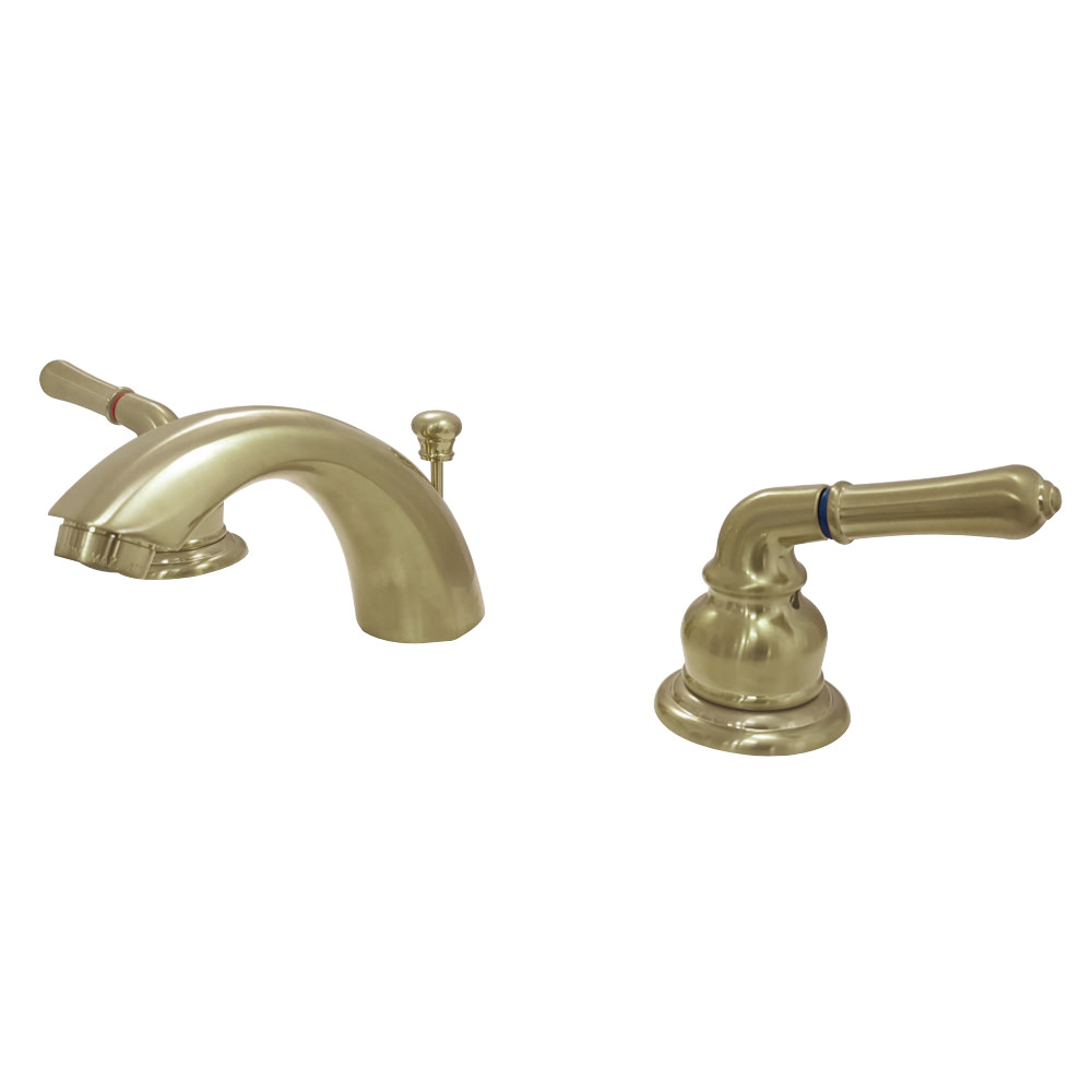 Kingston Brass KB957SB Magellan Mini-Widespread Bathroom Faucet, Brushed Brass