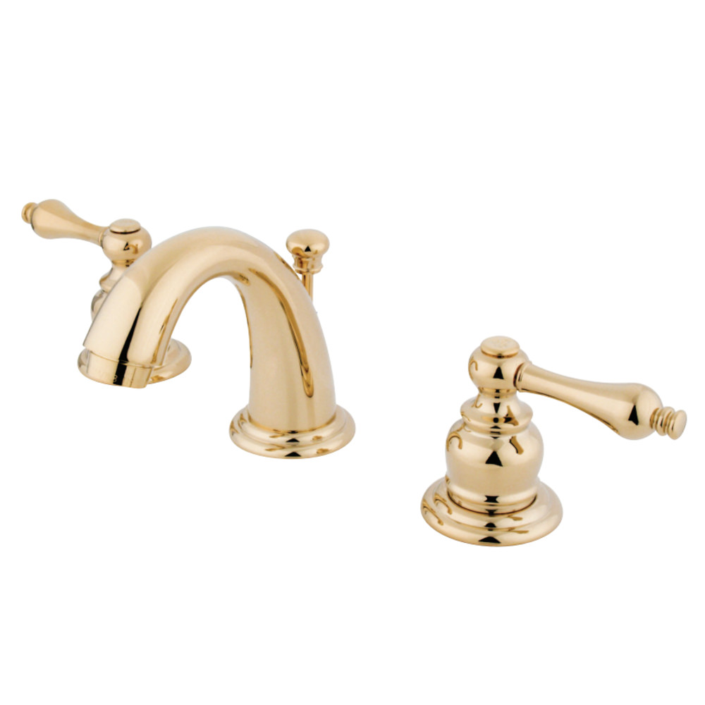 Kingston Brass KB912AL English Country Widespread Bathroom Faucet, Polished Brass