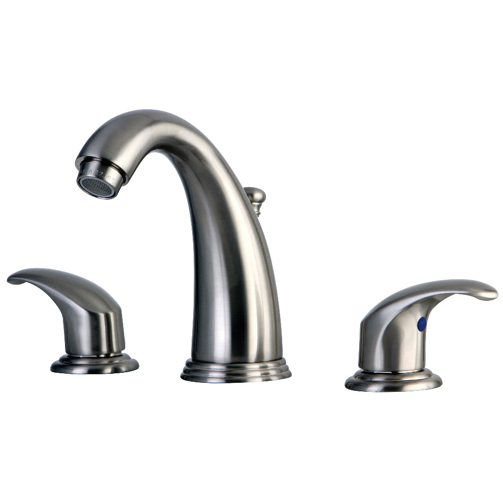 Kingston Brass KB988LL 8 to 16 in. Widespread Bathroom Faucet, Brushed Nickel