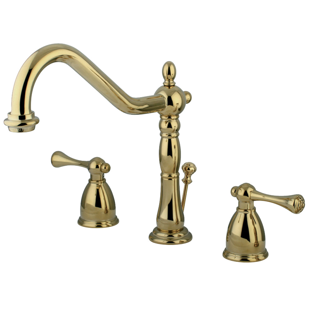 Kingston Brass KB7972BL 8 in. Widespread Bathroom Faucet, Polished Brass