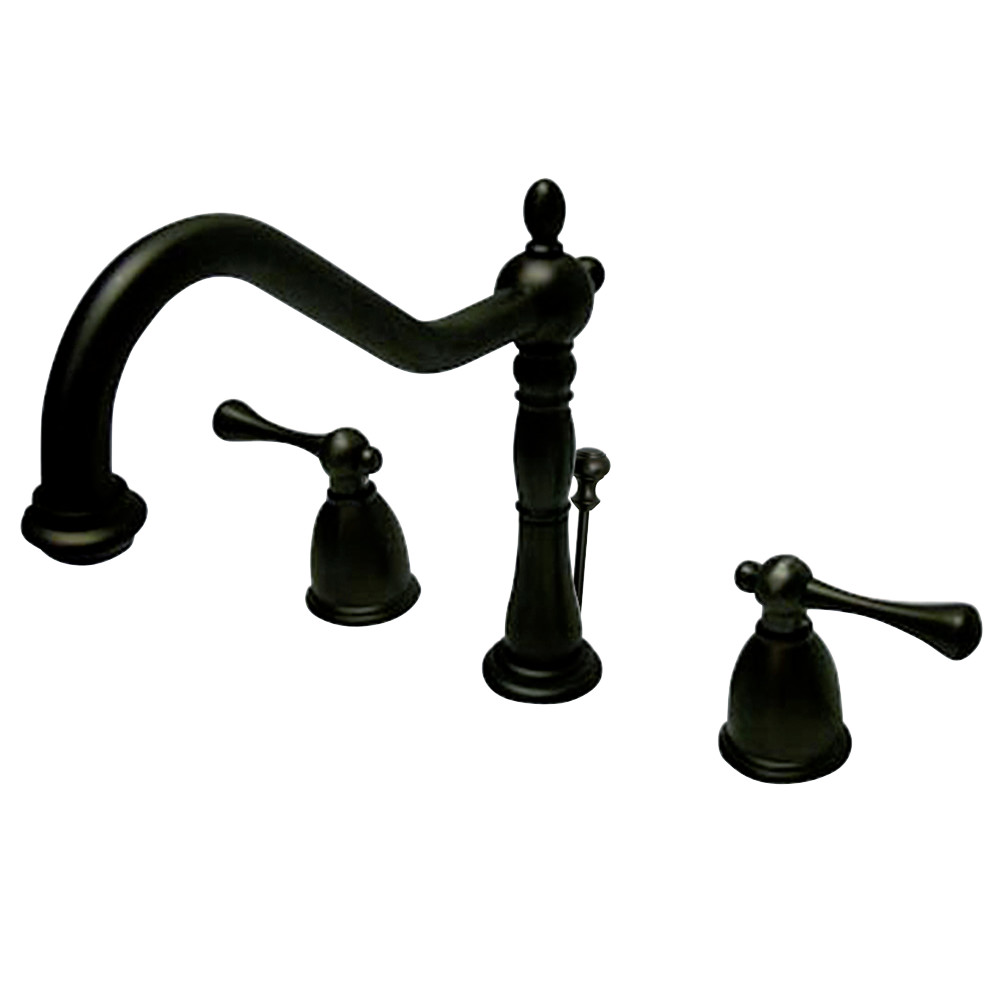 Kingston Brass KB7975BL 8 in. Widespread Bathroom Faucet, Oil Rubbed Bronze