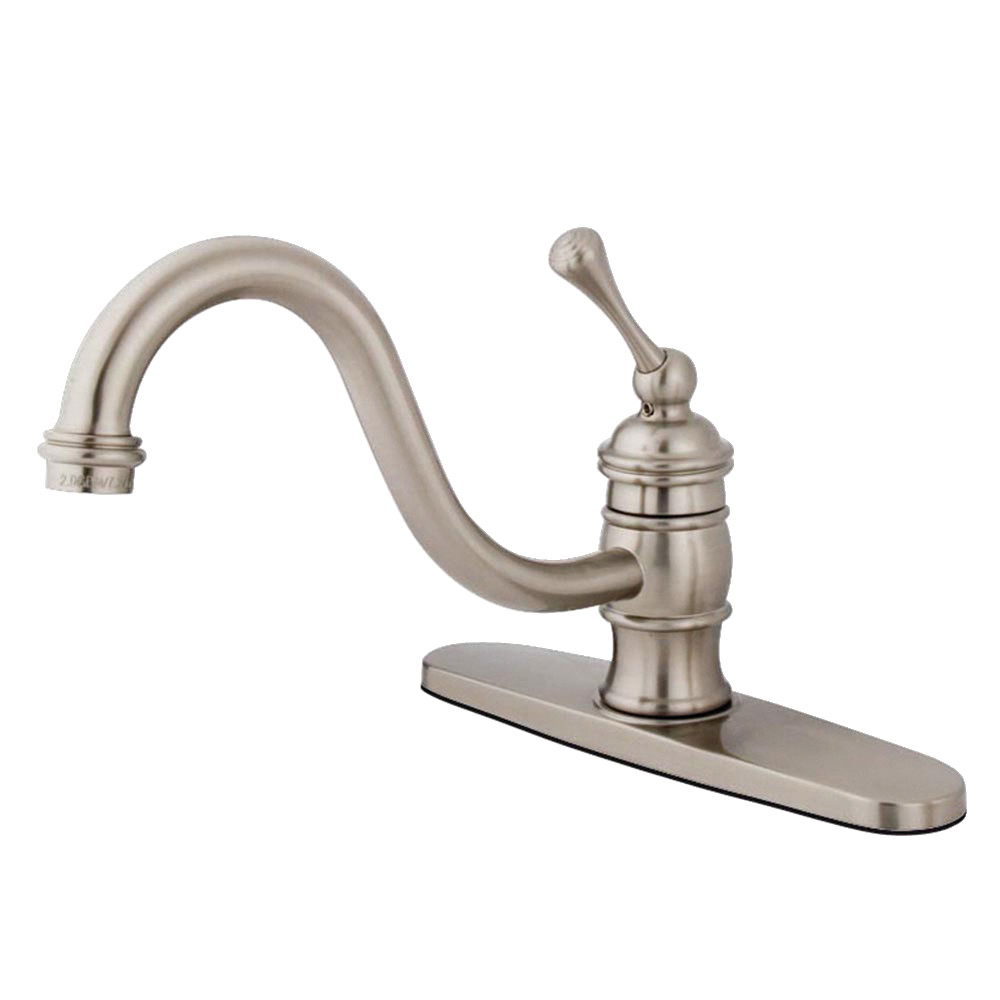 Kingston Brass KB3578BLLS 8-Inch Centerset Kitchen Faucet, Brushed Nickel