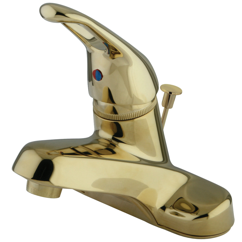 Kingston Brass KB512 Single-Handle 4 in. Centerset Bathroom Faucet, Polished Brass