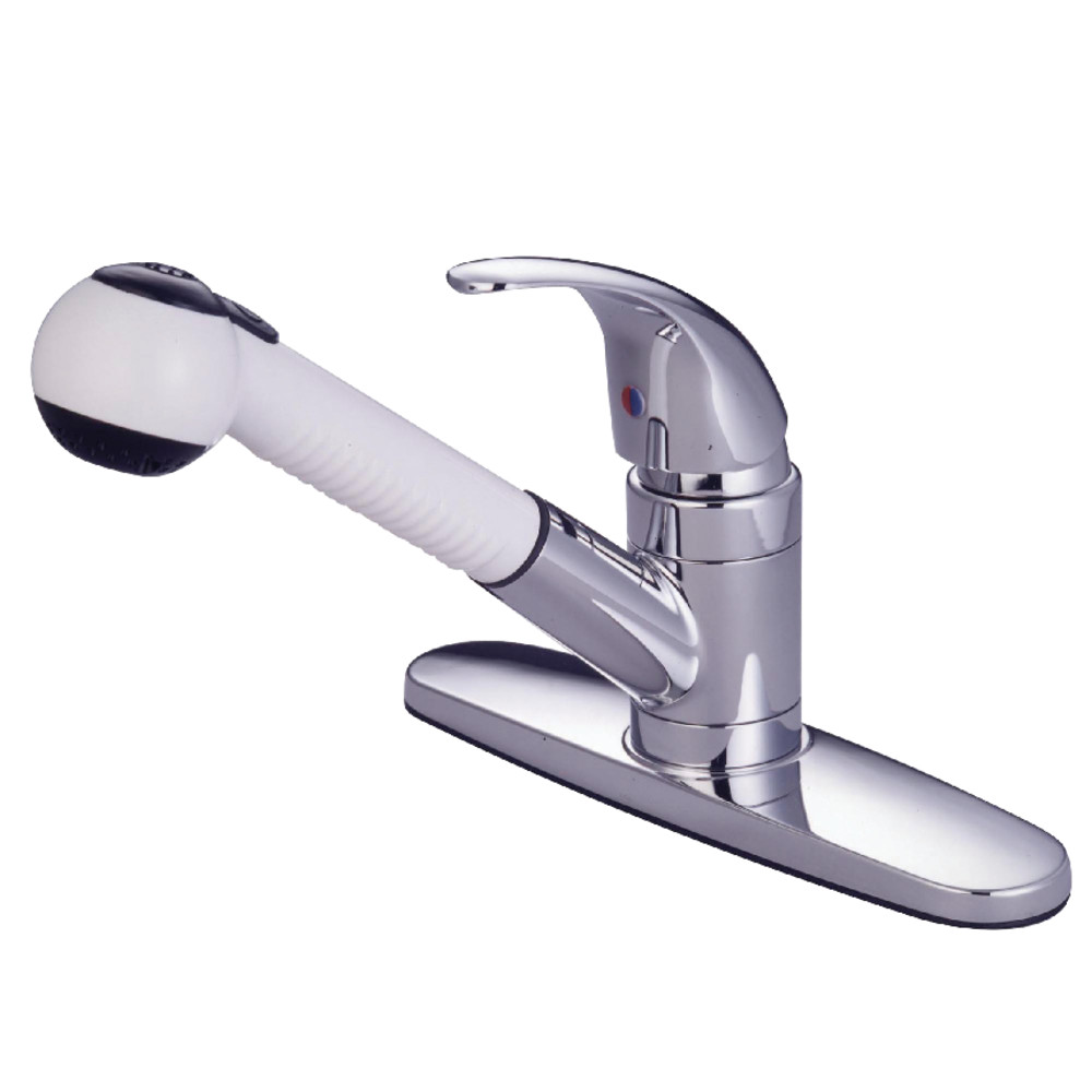 Kingston Brass KB6701LL Pull-Out Kitchen Faucet, Polished Chrome