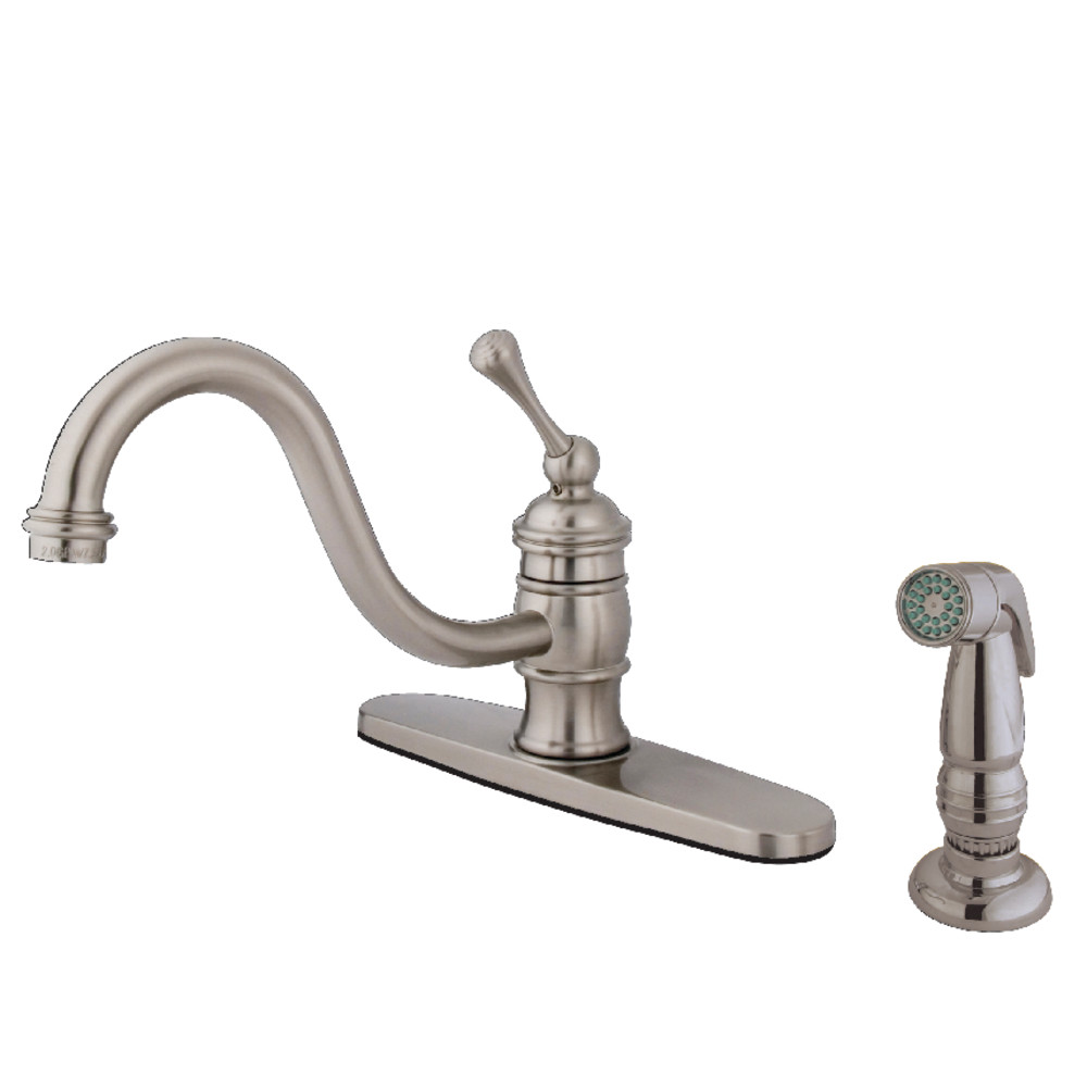 Kingston Brass KB3578BLSP 8-Inch Centerset Kitchen Faucet, Brushed Nickel