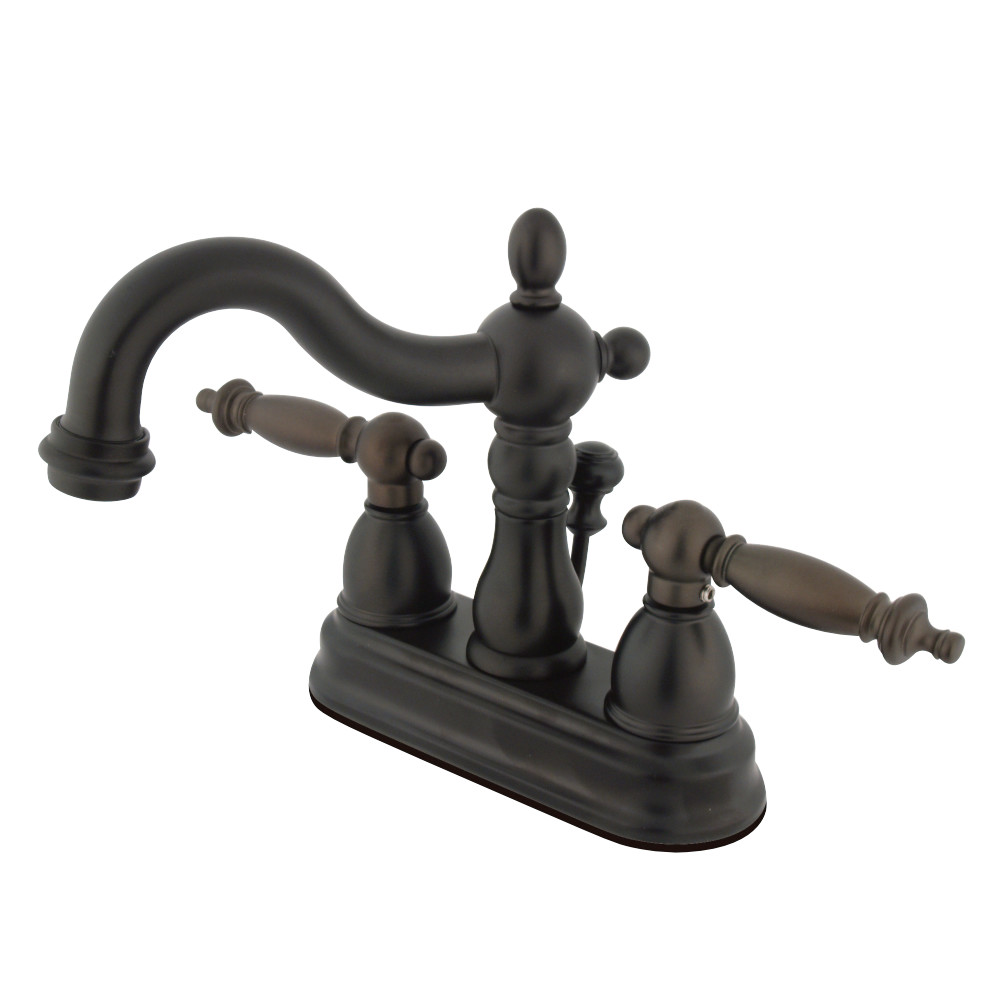 Kingston Brass KB1605TL 4 in. Centerset Bathroom Faucet, Oil Rubbed Bronze
