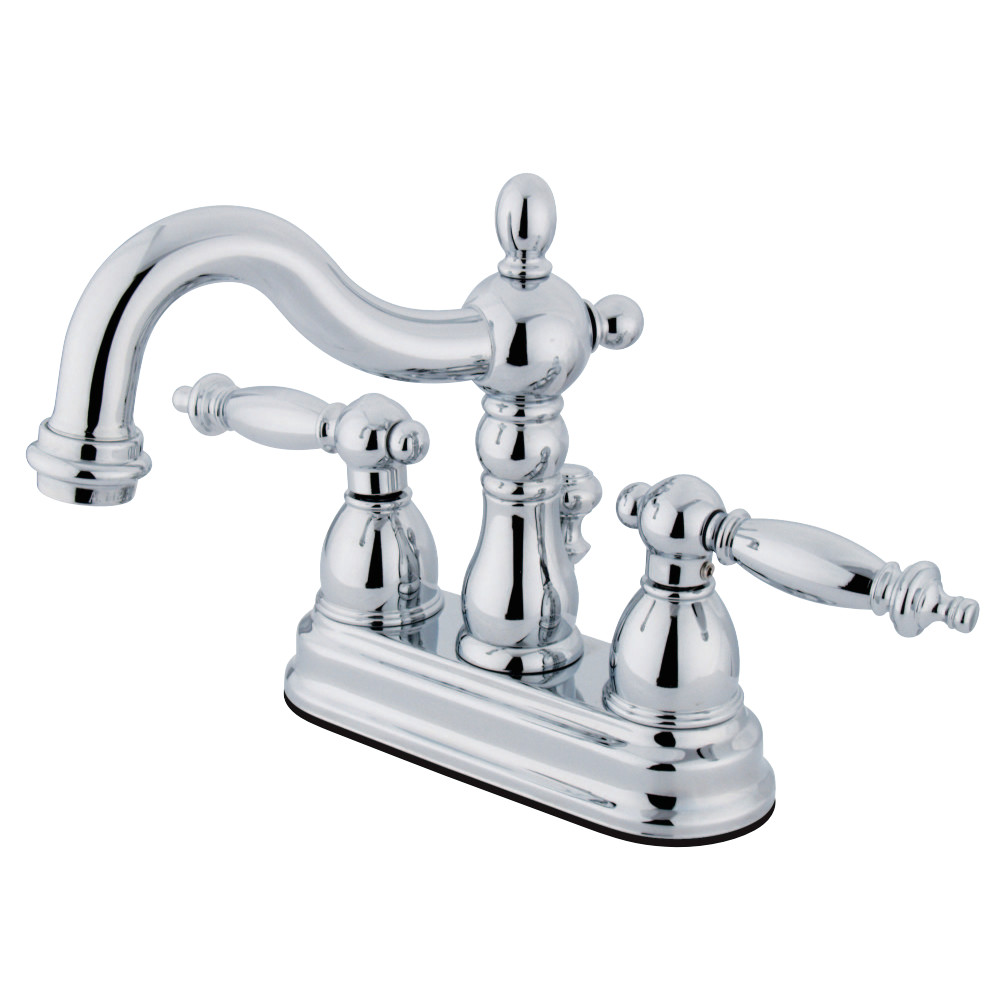 Kingston Brass KB1601TL 4 in. Centerset Bathroom Faucet, Polished Chrome