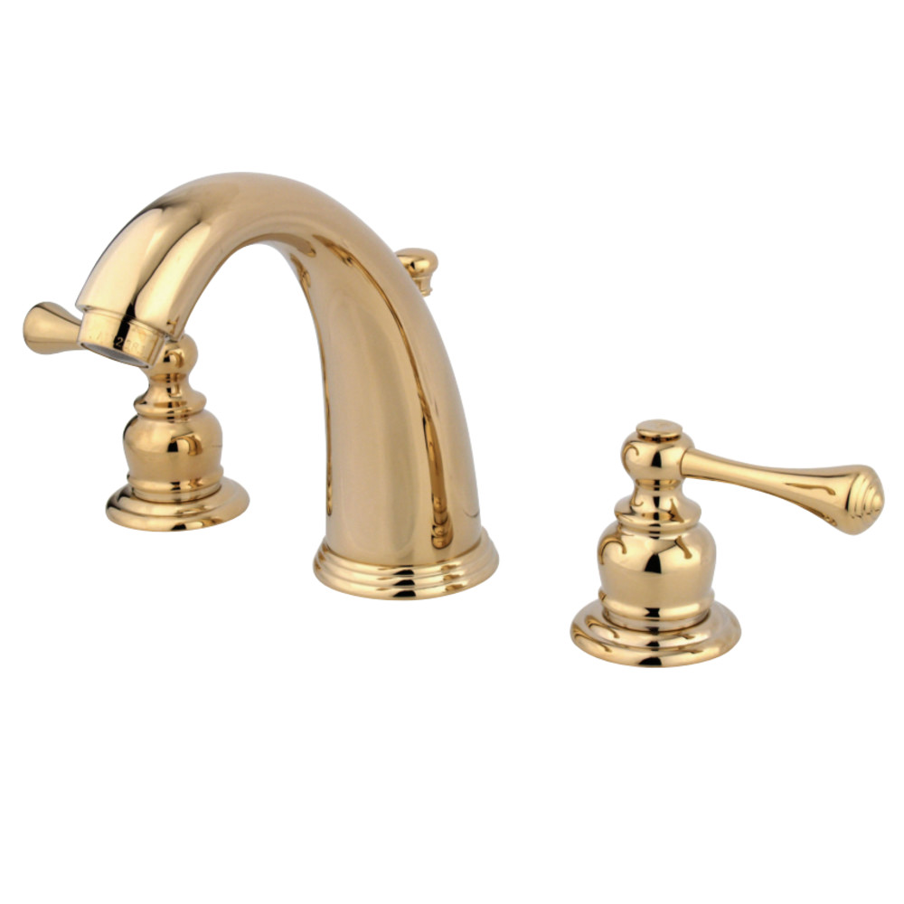 Kingston Brass KB982BL 8 to 16 in. Widespread Bathroom Faucet, Polished Brass
