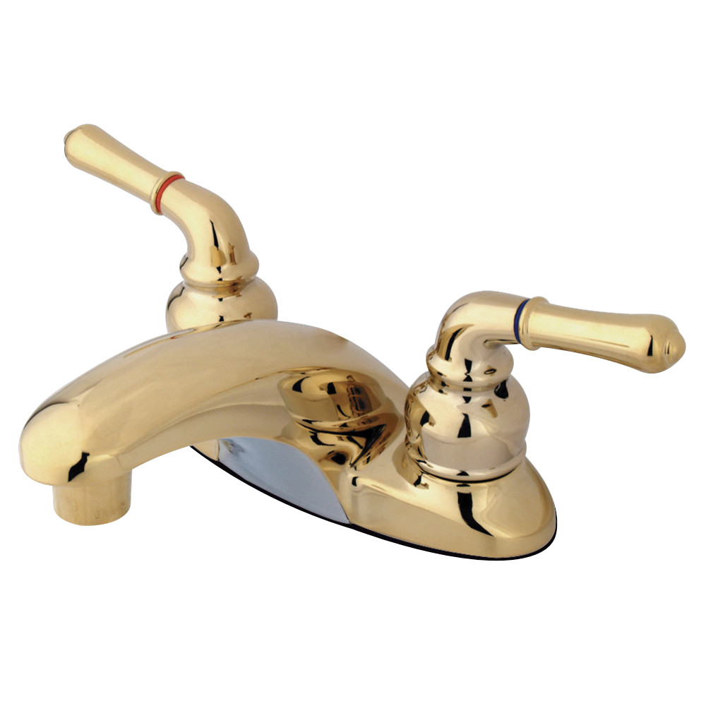 Kingston Brass KB622LP 4 in. Centerset Bathroom Faucet, Polished Brass