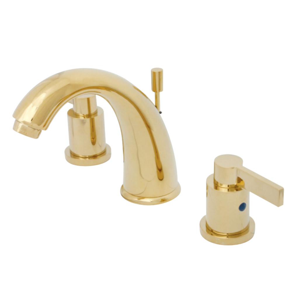 Kingston Brass KB8982NDL 8 in. Widespread Bathroom Faucet, Polished Brass