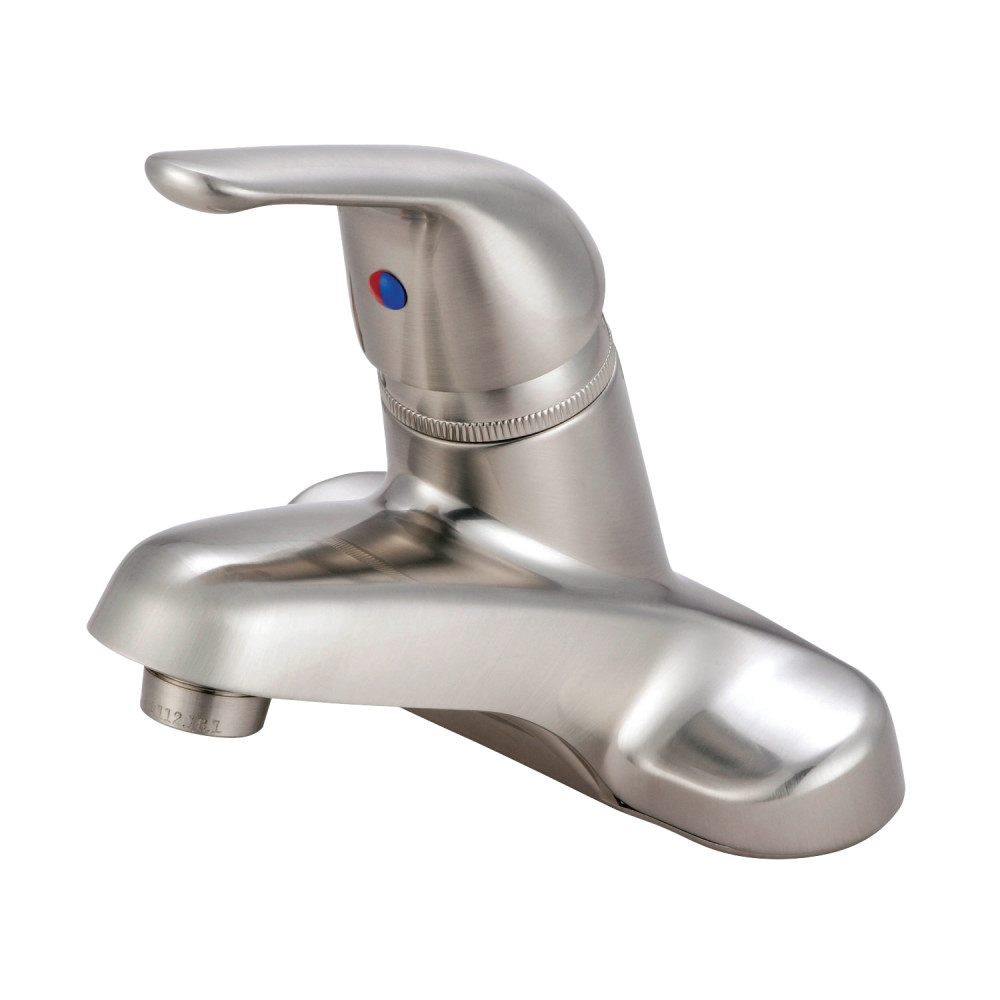 Kingston Brass KB548LP Single-Handle 4 in. Centerset Bathroom Faucet, Brushed Nickel