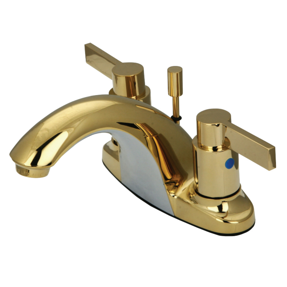 Kingston Brass KB8642NDL 4 in. Centerset Bathroom Faucet, Polished Brass