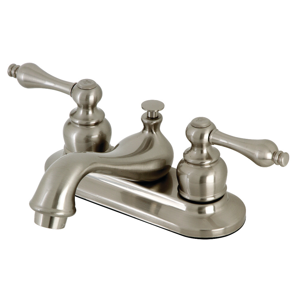 Kingston Brass KB608ALB 4 in. Centerset Bathroom Faucet, Brushed Nickel
