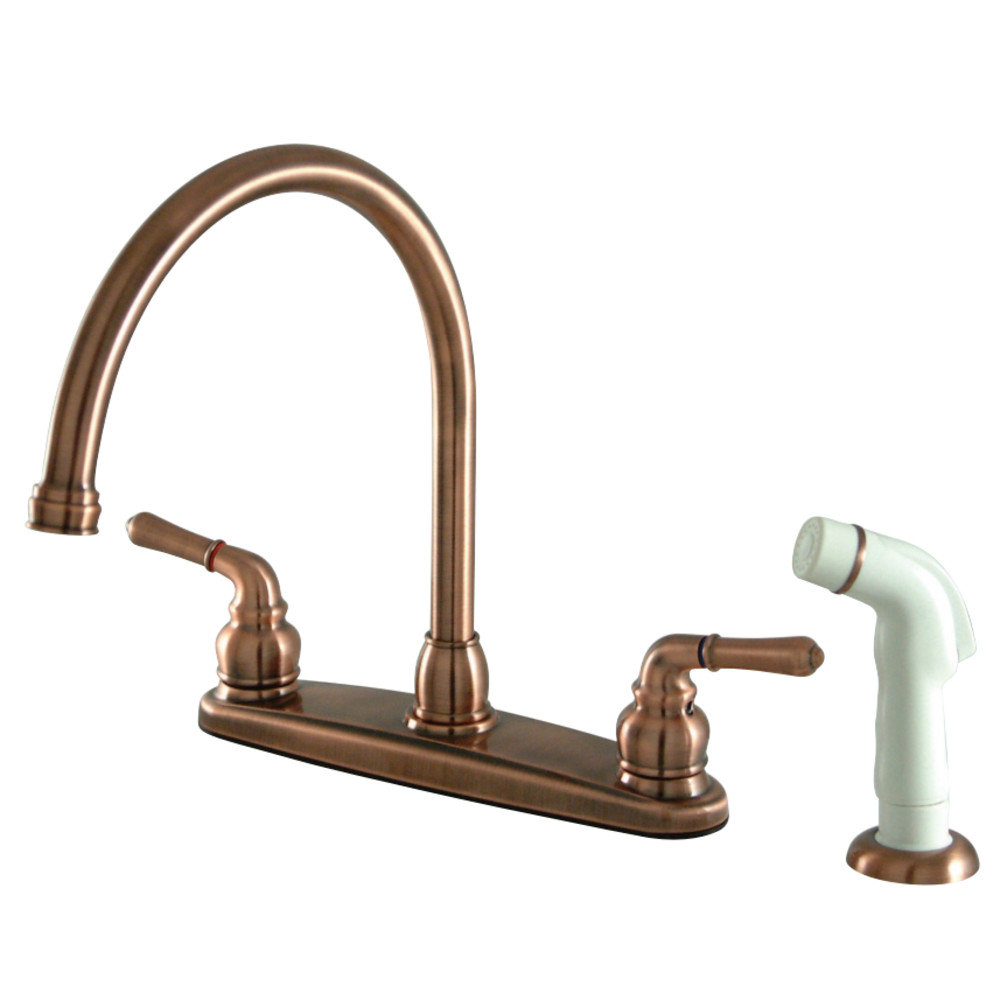 Kingston Brass KB796 Magellan 8-Inch Centerset Kitchen Faucet, Antique Copper